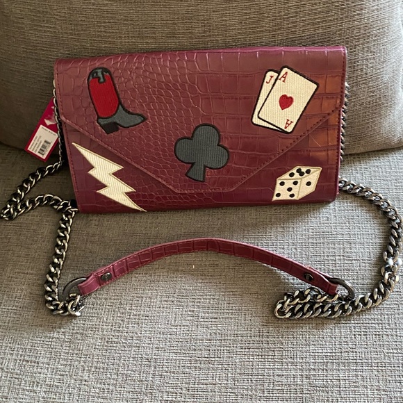 NWT Circus by Sam Edelman Jayden Crossbody Burgundy Casino Theme - Picture 2 of 10